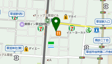 三菱UFJ銀行 草加支店の地図画像