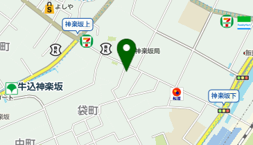 三菱UFJ銀行 神楽坂支店の地図画像