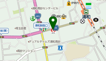 三菱UFJ銀行 浦和支店の地図画像