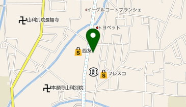 カラープラス 京都山科・東野店の地図画像