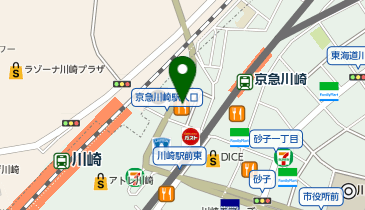 銀座グラティア 川崎駅前店(神奈川県)の地図画像