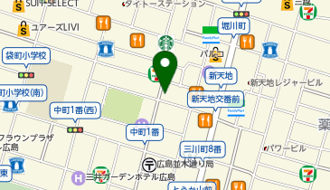 銀座グラティア 広島店(広島県)の地図画像