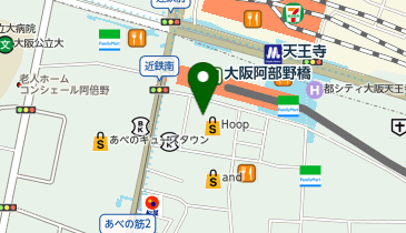 銀座グラティア あべのHoop店(大阪府)の地図画像