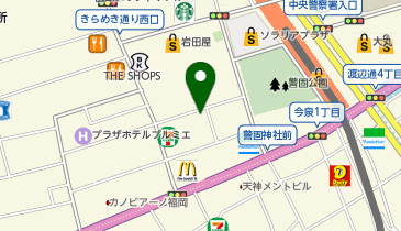 銀座グラティア 天神店(福岡県)の地図画像
