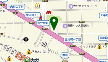 銀座グラティア 大分店(大分県)の地図画像
