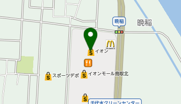 銀座グラティア イオンモール鳥取北店(鳥取県)の地図画像