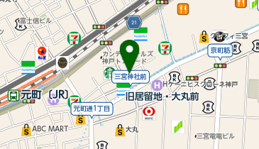 銀座グラティア 三宮店(兵庫県)の地図画像