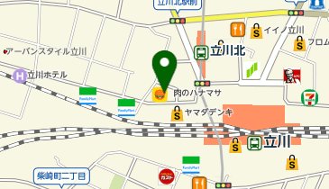 銀座グラティア 立川駅前店(東京都)の地図画像