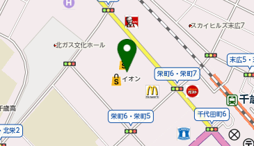 日本一 イオン千歳店の地図画像