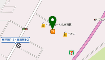 日本一 イオン札幌苗穂ショッピングセンター店の地図画像