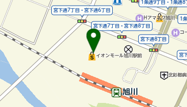 日本一 イオンモール旭川駅前店の地図画像