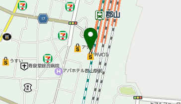 日本一 郡山ピボット店の地図画像
