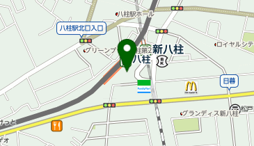日本一 八柱店の地図画像