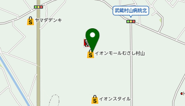 日本一 イオンモールむさし村山店の地図画像