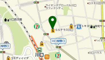 日本一 ららテラス川口店の地図画像
