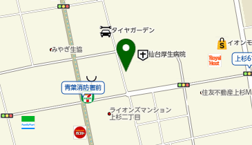 日本一 イオンモール仙台上杉店の地図画像