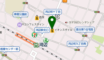 日本一 イオンスタイル河辺店の地図画像
