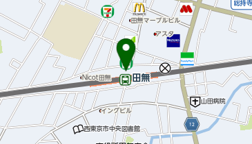 日本一 エミオ田無店の地図画像