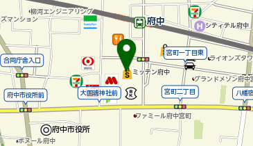 日本一 ミッテン府中店 ※2026年7月23日オープンの地図画像