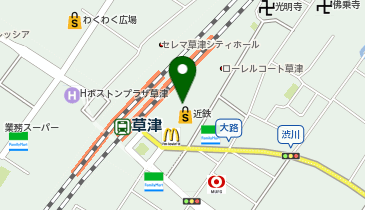 日本一 近鉄百貨店草津店 ※2026年8月7日オープンの地図画像
