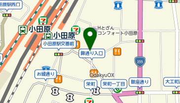 JEWEL CAFE 小田原店の地図画像