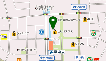 JEWEL CAFE 仙台セルバテラス店の地図画像