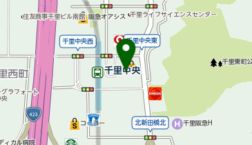 REVIVE KITCHEN THREE フルーツギャザリング 千里阪急店の地図画像