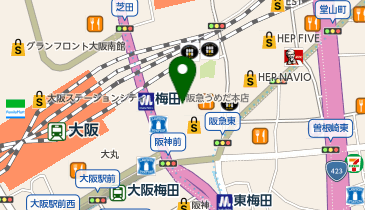 REVIVE KITCHEN THREE 阪急うめだ本店の地図画像
