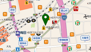 REVIVE KITCHEN THREE 阪急 MEN'S OSAKAの地図画像