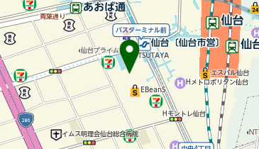 REVIVE KITCHEN THREE 仙台パルコ2の地図画像