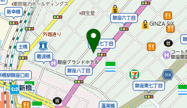 資生堂パーラー 銀座本店ショップ【生ケーキ取扱店舗】の地図画像