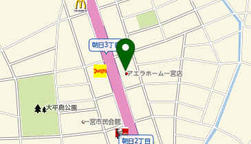 アエラホーム 一宮店の地図画像
