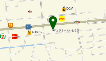 アエラホーム いわき店の地図画像