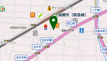 Beauty Eyelash 阪急高槻店の地図画像