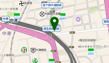 Beauty Eyelash 梅田茶屋町中津店の地図画像
