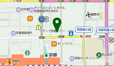 Beauty Eyelash 京都駅中央口店の地図画像