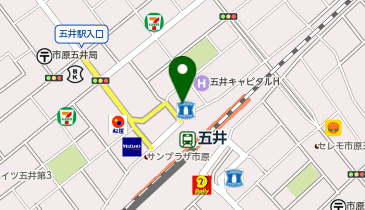 個室完備 海鮮居酒屋 はなの舞五井西口店の地図画像