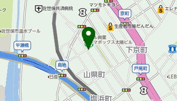 肉豆冨とレモンサワー さかな食堂 安べゑ 佐世保山県町店の地図画像