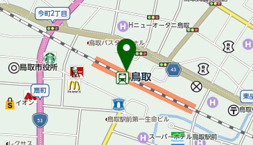 食のみやこ こだわりや 鳥取北口店の地図画像