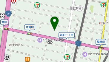 座敷個室完備 豊丸水産 高松ライオン通店の地図画像
