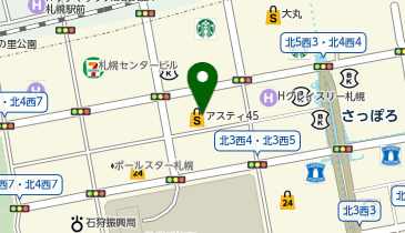 POLA THE BEAUTY 札幌アスティ45店の地図画像