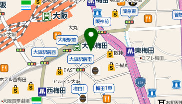 POLA 阪神百貨店 阪神梅田本店の地図画像