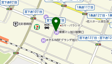 東横INN 旭川駅東口の地図画像