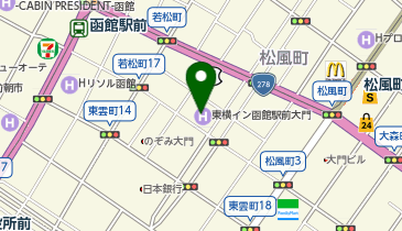 東横INN 函館駅前大門の地図画像