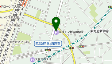東横INN 新大阪駅東口の地図画像
