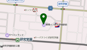 東横INN 研究学園駅前の地図画像