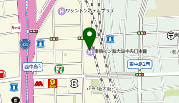 東横INN 新大阪中央口本館の地図画像