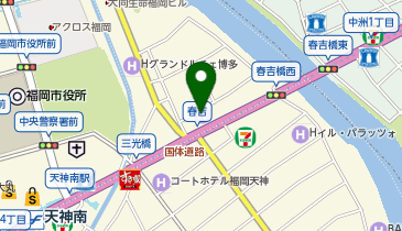 東横INN 博多西中洲の地図画像