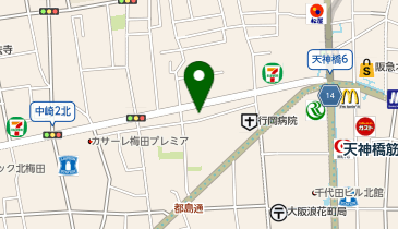 東横INN 大阪天神橋筋六丁目の地図画像