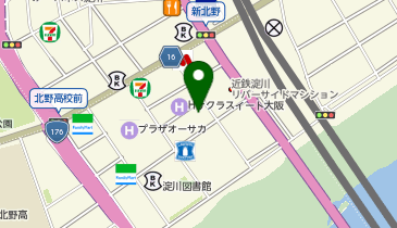 東横INN 大阪阪急十三駅西口2の地図画像